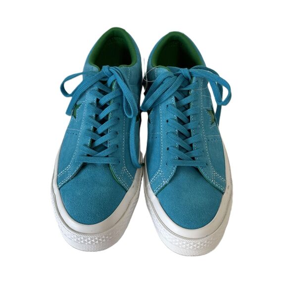Converse One Star OX Sz Womens 10 Hawaiian Ocean Blue Green Sneakers - Picture 3 of 6